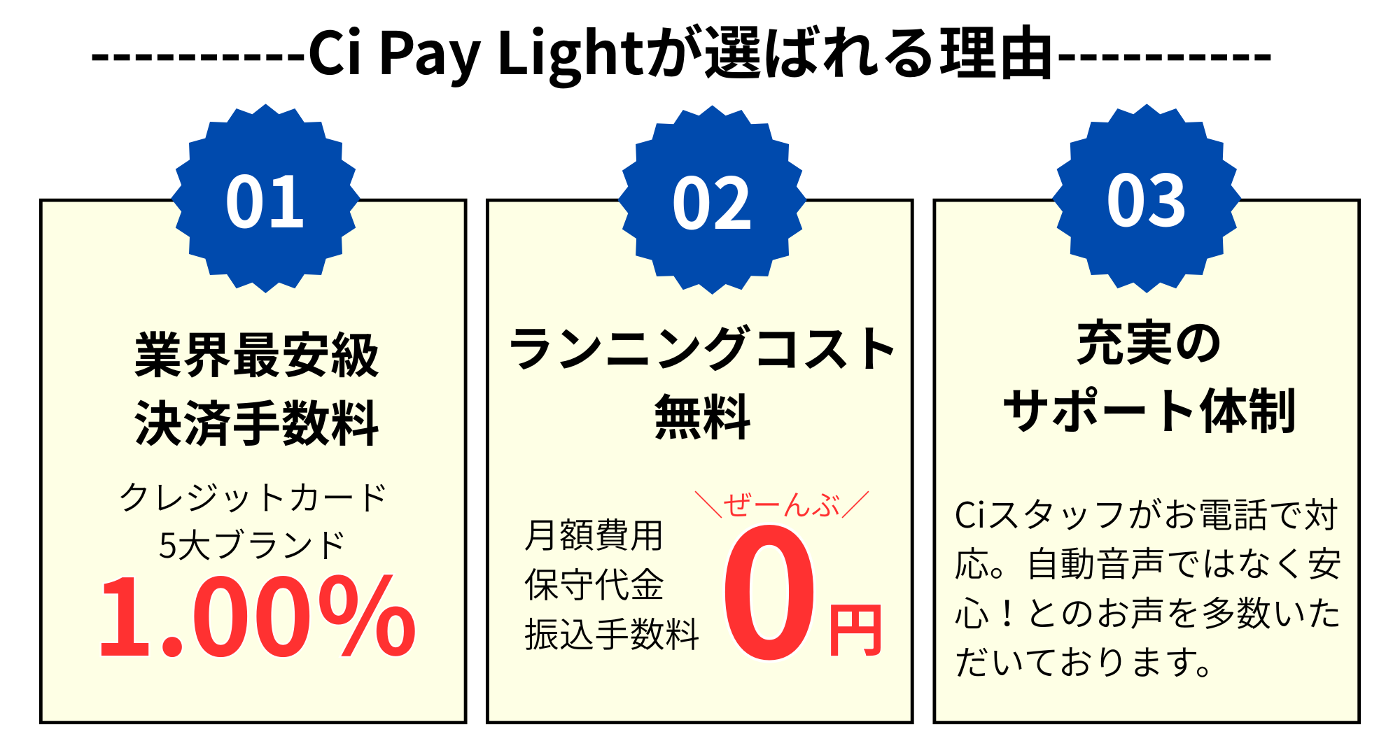 Ci Pay Lightが選ばれる理由