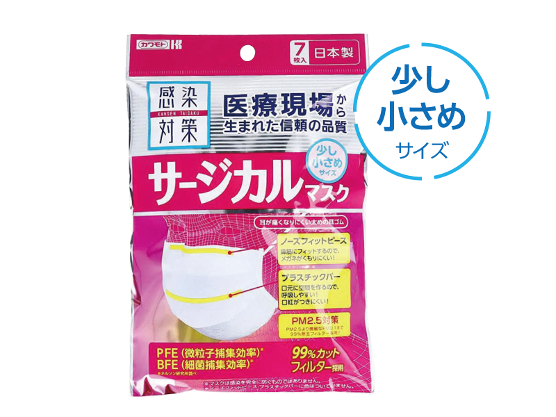 サージカルマスク小さめ