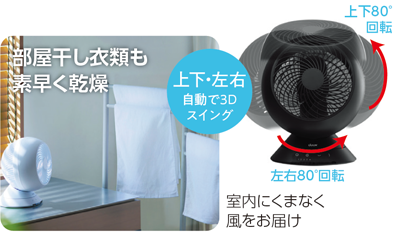 室内にくまなく風をお届け