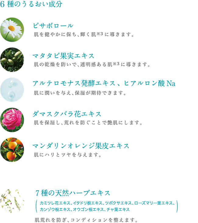 6種のうるおい成分