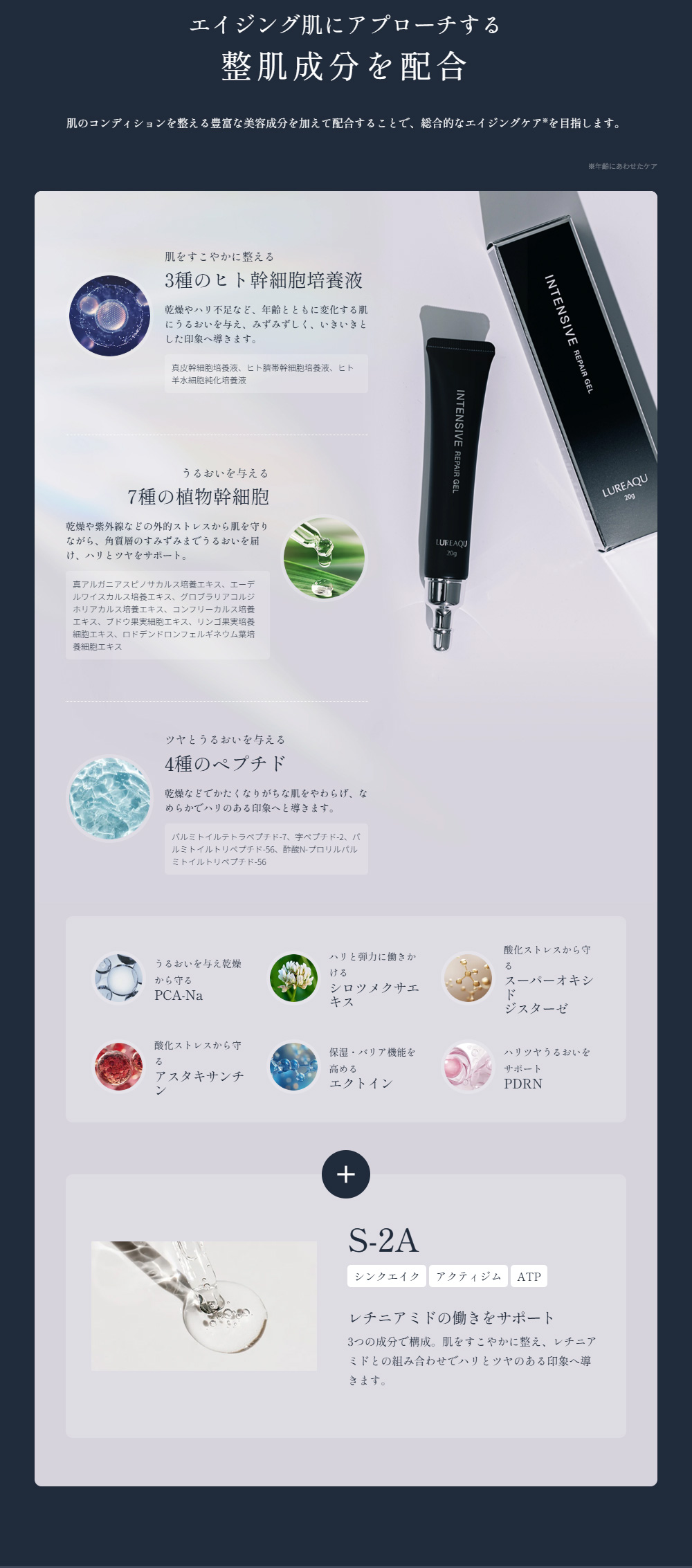 エイジング肌にアプローチする整肌成分を配合