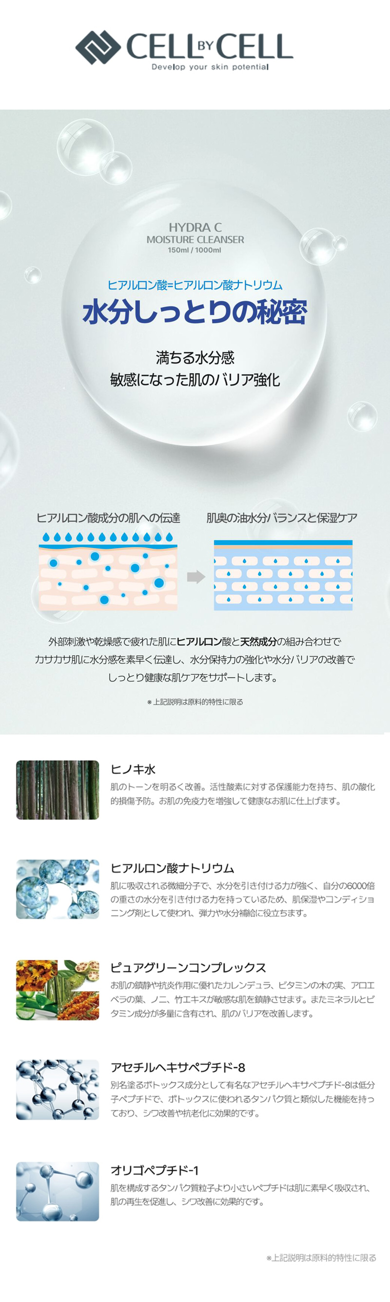 水分しっとりの秘密