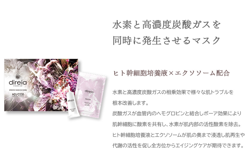 水素と高濃度炭酸ガスを同時に発生させるマスク