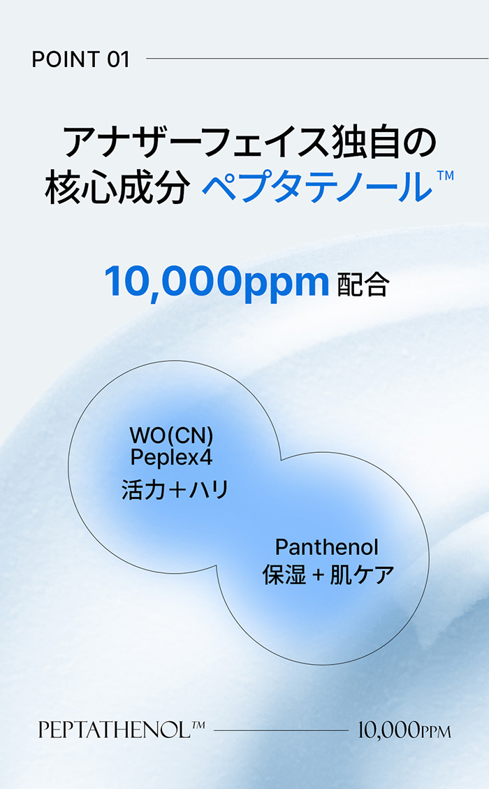 アナザーフェイス独自の核心成分ペプタテノール
