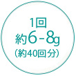 1回約6-8g（約40回分）