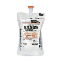 【訳あり】生理食塩液 ゴム詮・吊り下げ式 500mL(20袋)『医』