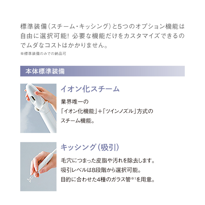 標準装備（スチーム・キッシング）
