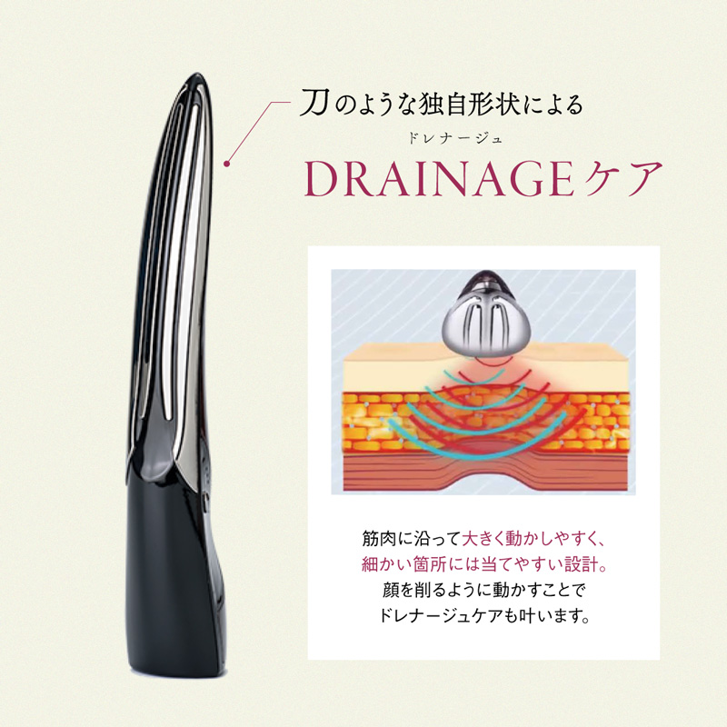 刀のような独自形状によるDRAINAGE(ドレナージュ)ケア