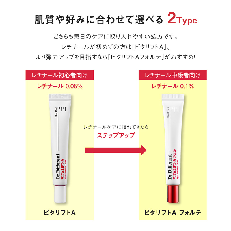 肌質や好みに合わせて選べる2Type